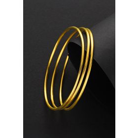Chavin EV10SR-3 3 Adet Gold Çelik Ajda Bilezik Halka Bayan Bileklik