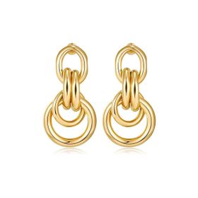 Chavin EV20SR Gold Bijuteri Retro Tarz Halka Kadın Küpe