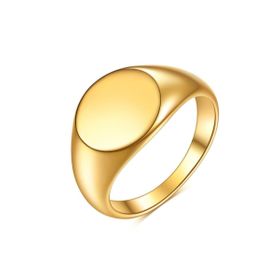 Chavin EV38SR-15 Çelik Gold 12 mm Yuvarlak Şövalye Kadın Yüzük