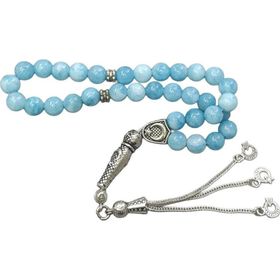 Chavin EV65 Turkuaz Taşlı Gümüş Kaplama Tesbih