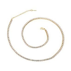 Chavin Gold kap. 4mm. Su Yolu Taşlı Bayan Kolye Zincir