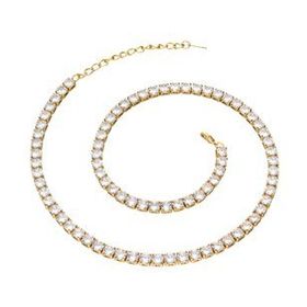 Chavin Gold kap. 5mm. Su Yolu Taşlı Bayan Kolye Zincir