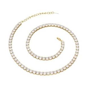 Chavin Gold kap. 5mm. Su Yolu Taşlı Bayan Kolye Zincir