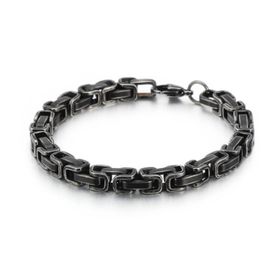 Chavin Kral Model 5 mm. Eskitme Gri Çelik Erkek Bileklik az68es