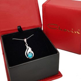 Chavin Topaz Melek Kanadı 0.015 Carat Pırlanta Gümüş Kolye