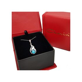 Chavin Topaz Melek Kanadı 0.015 Carat Pırlanta Gümüş Kolye
