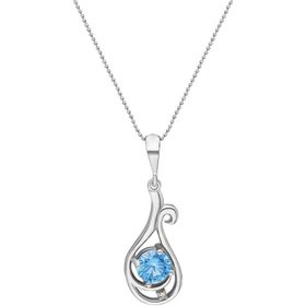 Chavin Topaz ve Zirkon Taşlı Lale Figürlü Gümüş Kadın Kolye
