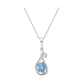 Chavin Topaz ve Zirkon Taşlı Lale Figürlü Gümüş Kadın Kolye