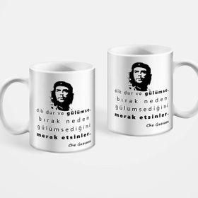 Che Guevara Dik Dur ve Gülümse Baskılı Kupa