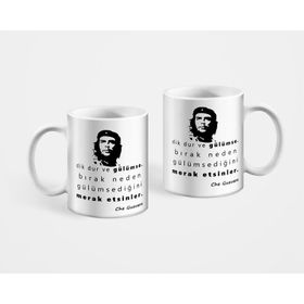 Che Guevara Dik Dur ve Gülümse Baskılı Kupa