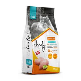 Chedy Kısırlaştırılmış Tavuk Etli Yetişkin 1.5 kg Kedi Maması