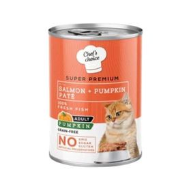 Chefs Cchoice 400 gr Somonlu ve Balkabaklı Tahılsız Ezme Yetişkin Konserve Kedi Maması