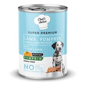 Chefs Cchoice 400 gr Yavru Köpekler İçin Tahılsız Hipoalerjenik Kuzu Etli Balkabaklı Bezelyeli ve Havuçlu Ezme