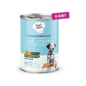 Chefs Cchoice Kuzu Etli ve Balkabaklı Kıyılmış 6x400 gr Yavru Köpek Konservesi