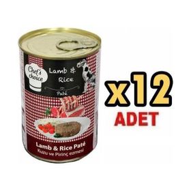 Chef's Choice 12x400 gr Kuzu Etli Tahılsız Köpek Konserve Ezme