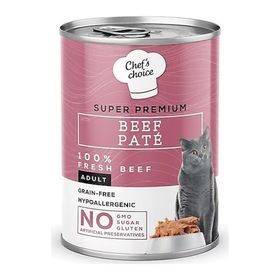 Chef's Choice 12x400 gr Tahılsız Sığır Etli Ezme Kedi Konservesi