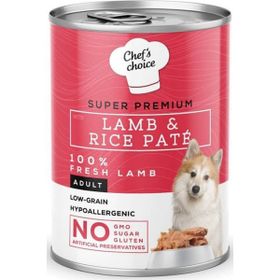 Chef's Choice 24x400 gr Kıyılmış Kuzulu ve Pirinçli Yetişkin Köpek Konservesi