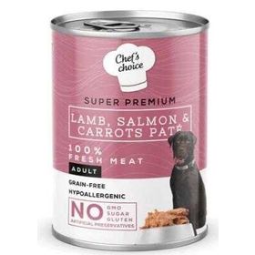 Chef's Choice 400 gr Kıyılmış Kuzulu ve Somonlu Köpek Konservesi