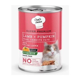 Chef's Choice 6x400 gr Lamb Pumpkin Kuzulu Balkabakli Pate Kedi Konservesi