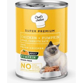 Chef's Choice 6x400 gr Tavuklu Balkabaklı Pate Kedi Konservesi