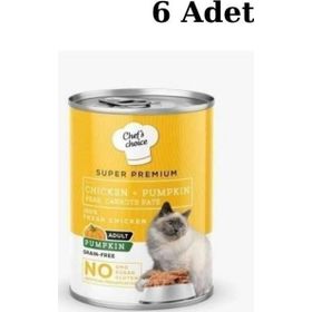 Chef's Choice 6x400 gr Tavuklu ve Bal Kabaklı Tahılsız Ezme Yetişkin Kedi Konservesi