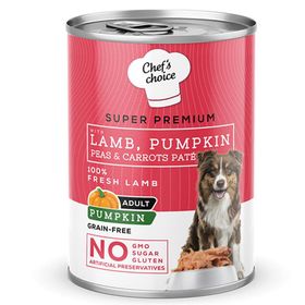 Chefs Choice Kıyılmış Kuzu Etli ve Balkabaklı 6x400 gr Yetişkin Köpek Konservesi