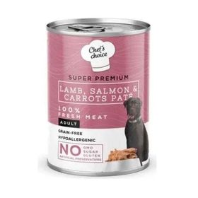 Chef's Choice Kıyılmış Kuzulu ve Somonlu 6x400 gr Köpek Konservesi