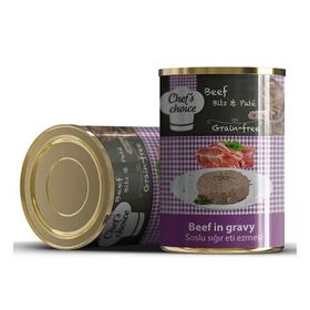 Chef's Choice Kıyılmış Sığır Etli Konserve 5x400 gr Kedi Maması