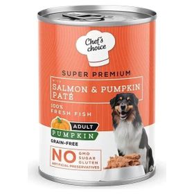 Chef's Choice Kıyılmış Somon Balıklı ve Balkabaklı 400 gr Yetişkin Köpek Konservesi