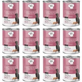 Chef's Choice Kuzu Somon Havuçlu Tahılsız 12x400 gr Köpek Yaş Maması