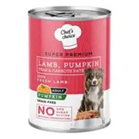 Chef's Choice Kuzulu ve Balkabaklı Tahılsız Yetişkin 400 g Köpek Maması Konservesi