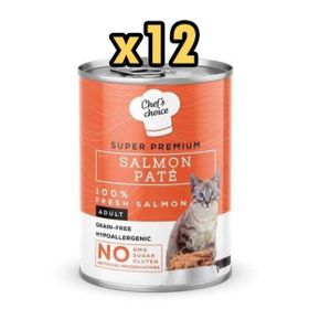 Chefs Choice Somonlu Tahılsız 12x400 gr Kedi Yaş Mama
