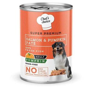 Chef's Choice Somonlu ve Bal Kabaklı Tahılsız Ezme 400 gr Yetişkin Köpek Konservesi