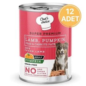 Chef's Choice Tahılsız Kuzulu ve Balkabaklı Ezme Konserve 12x400 gr Köpek Maması