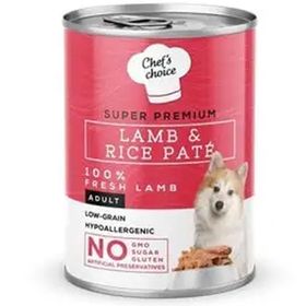 Chef's Choice Tahılsız Kuzulu ve Pirinçli Ezme Konserve 400 gr Köpek Maması