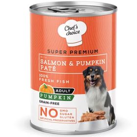Chef's Choice Tahılsız Somonlu Pirinçli Ezme 400 gr Konserve Köpek Maması