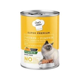 Chef's Choice Tavuklu ve Balkabaklı Tahılsız 400 gr Ezme Yetişkin Konserve Kedi Maması