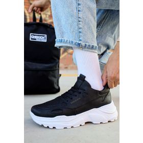 Chekich CH089 Cbt Low Top Lace Up Siyah Erkek Günlük Ayakkabı