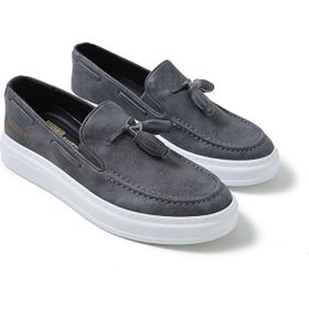 Chekich CH127 Cbt Loafer-X Antrasit Renk Kalın Taban Loafer Model Erkek Klasik Ayakkabı