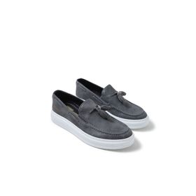Chekich CH127 Cbt Loafer-X Antrasit Renk Kalın Taban Loafer Model Erkek Klasik Ayakkabı