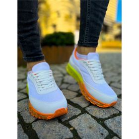 Chekich CH181 Rrt Ipekyol Beyaz Turuncu Erkek Spor Ayakkabı