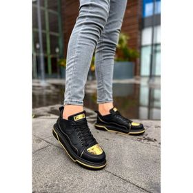 Chekich CH183 CST Jet Setter Mirror Siyah Altın Erkek Ayakkabı