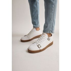 Chekich CH191 Ckt Side Buckle Beyaz Erkek Ayakkabı