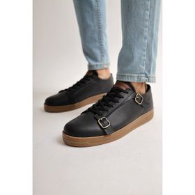Chekich CH191 Ckt Side Buckle Siyah Erkek Günlük Ayakkabı