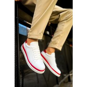 Chekich CH979 Santoni GBT Beyaz Kırmızı Erkek Spor Ayakkabı