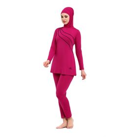 Chelly LFM240-8320 Likralı Battal Uzun Kol Tesettür Mayo