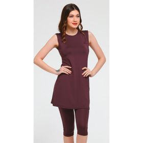 Chelly S9145 Mürdüm Kolsuz Tesettür Mayo