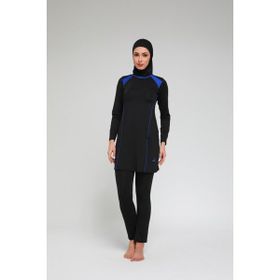 Chelly S9604-9605 Siyah Likralı Uzun Kollu Tesettür Mayo
