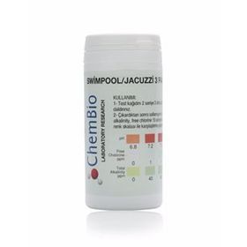 ChemBio Havuz PH Sertlik Klor Alkalinite 50 Adet Test Kiti