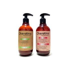 Cheratina 500 ml Protein Sütü + Nem ve Besleyici 500 ml Şampuan
